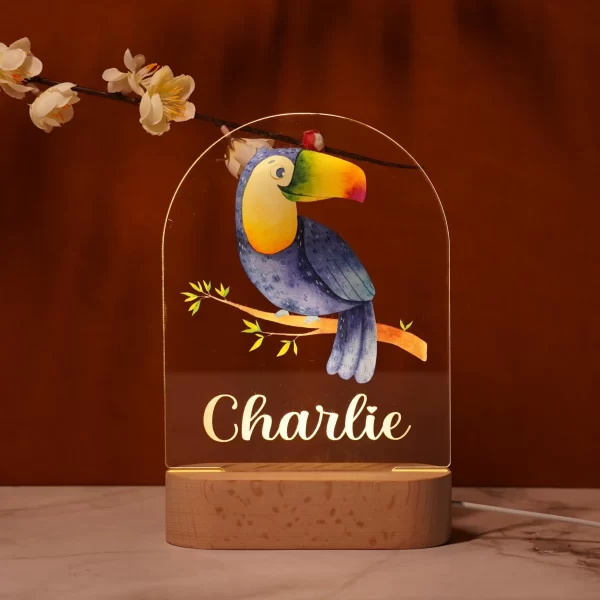 Personalised Baby Name Light - Toucan