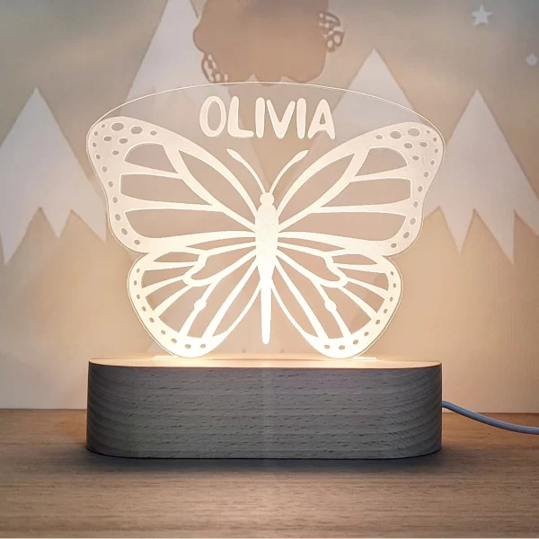 Personalized Night Light with Moon & Stars - Nursery Decor